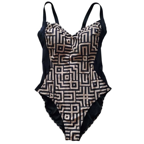 NWT Eomenie Tummy Control One Piece Swimsuit Slimming Lace Up Bathing Suit L - Picture 5 of 14